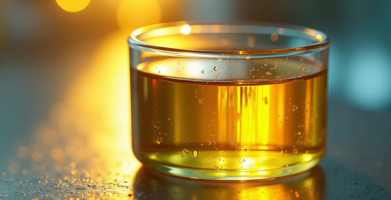 Analyse spectroscopique d'un échantillon d'huile d'olive montrant les signatures moléculaires