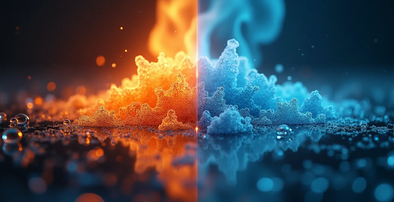 Comparaison visuelle des procédés de pyrolyse et solvolyse pour le recyclage du polystyrène