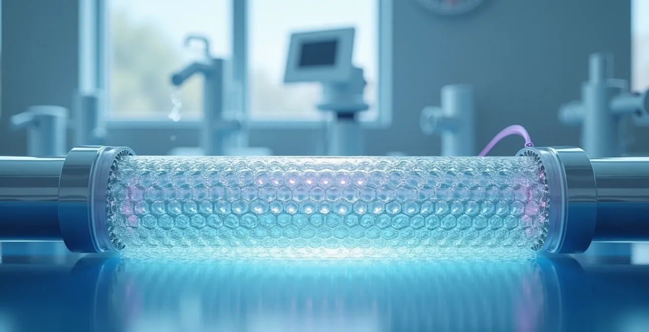 Membrane de nanofiltration au graphène avec visualisation du processus de purification