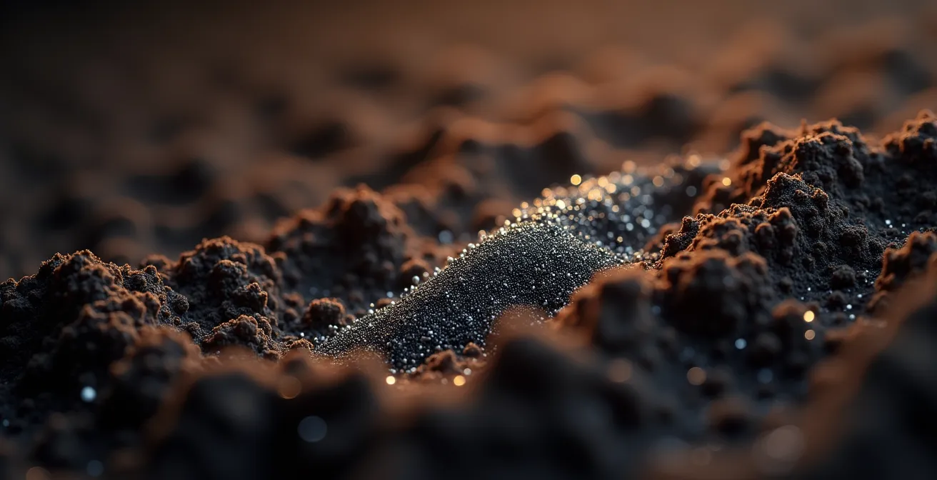 Visualisation microscopique de nanoparticules de fer agissant sur des polluants dans le sol