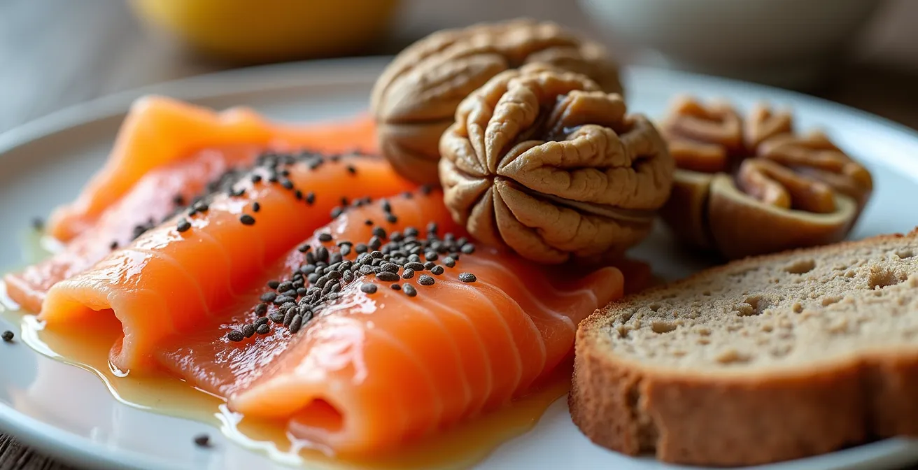 Composition d'aliments riches en oméga-3 et glucides complexes pour le cerveau