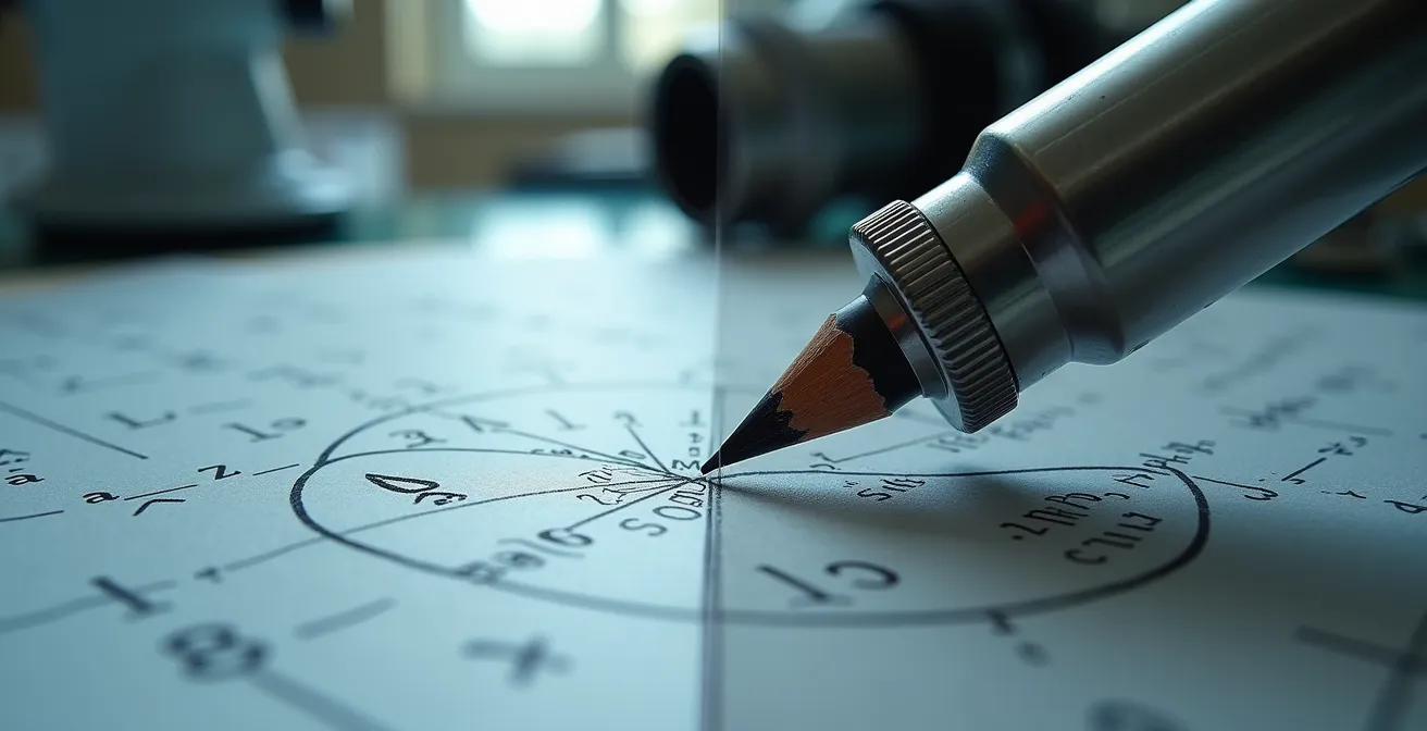 Contraste entre un physicien théoricien travaillant sur des équations et un observateur utilisant un radiotélescope