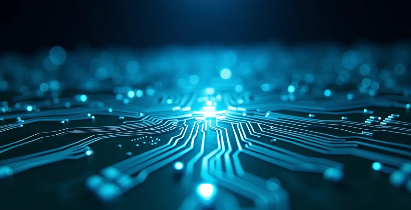 Oscilloscope affichant une onde sinusoïdale parfaite avec équipements de filtrage actif